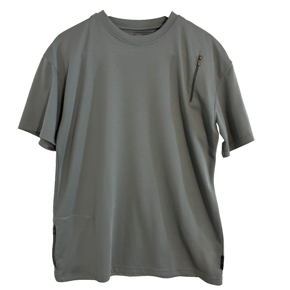 SCOTTeVEST TEC Shirt Fits Mens Size M/L Short Sleeve Zip Pockets Travel